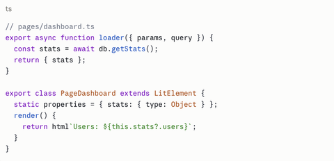 Code sample from loaders