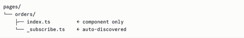Code sample from subscribe
