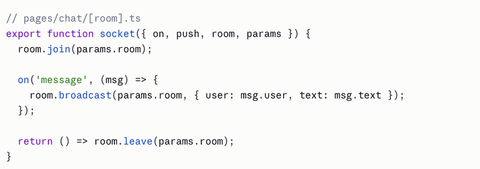 Code sample from socket