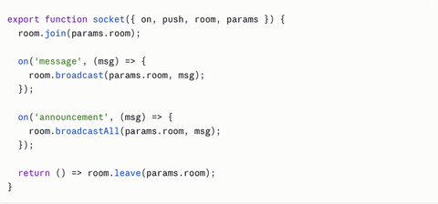 Code sample from socket
