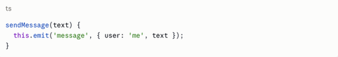 Code sample from socket