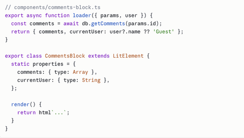 Code sample from loaders