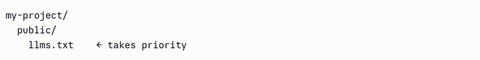 Code sample from llmstxt